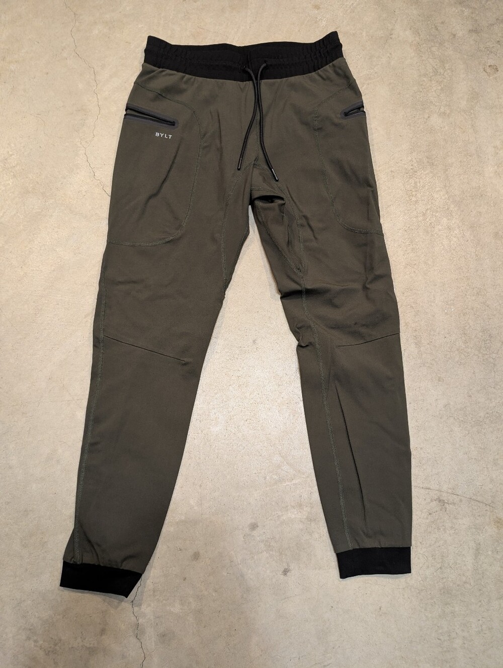 BYLT Basics Olive Green Premium Joggers Mens L Tech